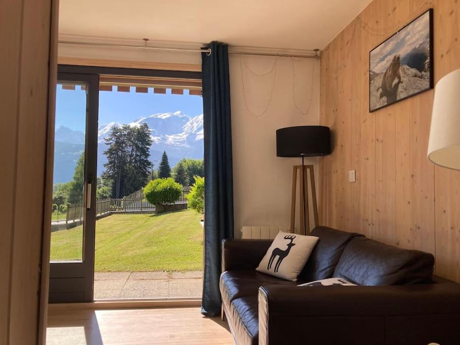Apartamento La Marmotte: Vue Mont Blanc, Terrasse, Parking Combloux Exterior foto