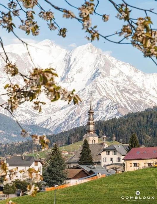 Apartamento La Marmotte: Vue Mont Blanc, Terrasse, Parking Combloux Exterior foto