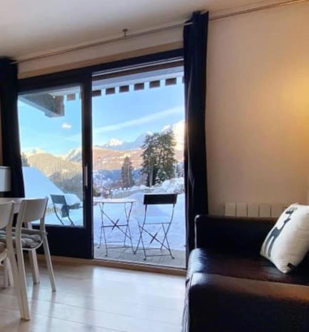 Apartamento La Marmotte: Vue Mont Blanc, Terrasse, Parking Combloux Exterior foto