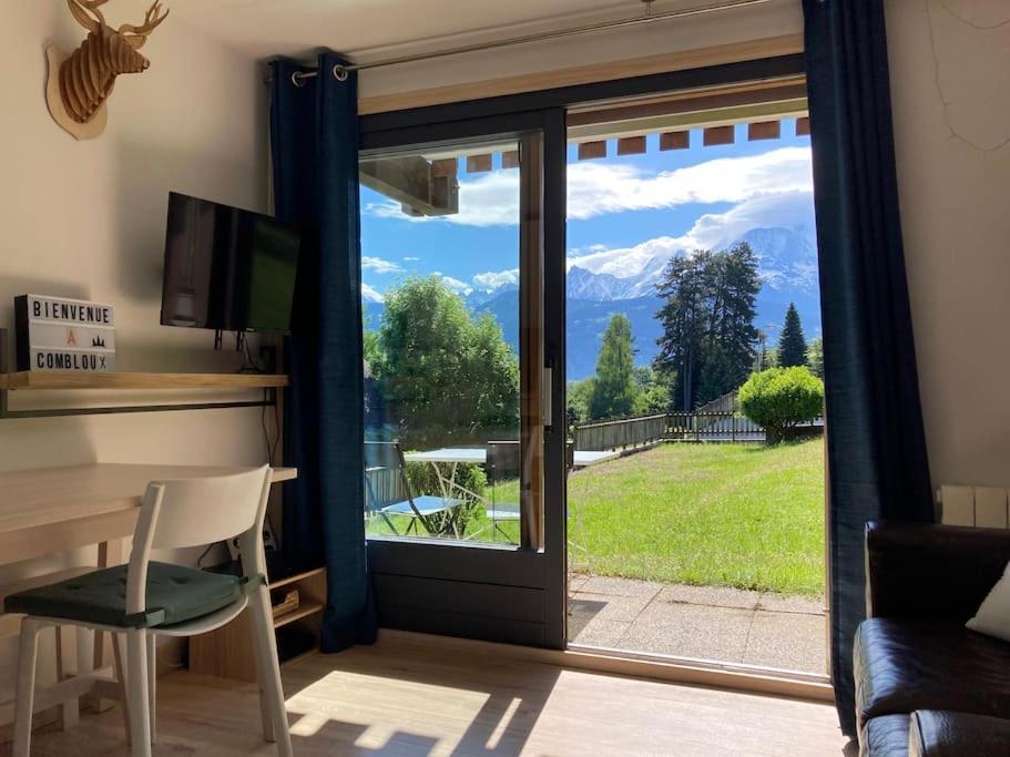 Apartamento La Marmotte: Vue Mont Blanc, Terrasse, Parking Combloux Exterior foto